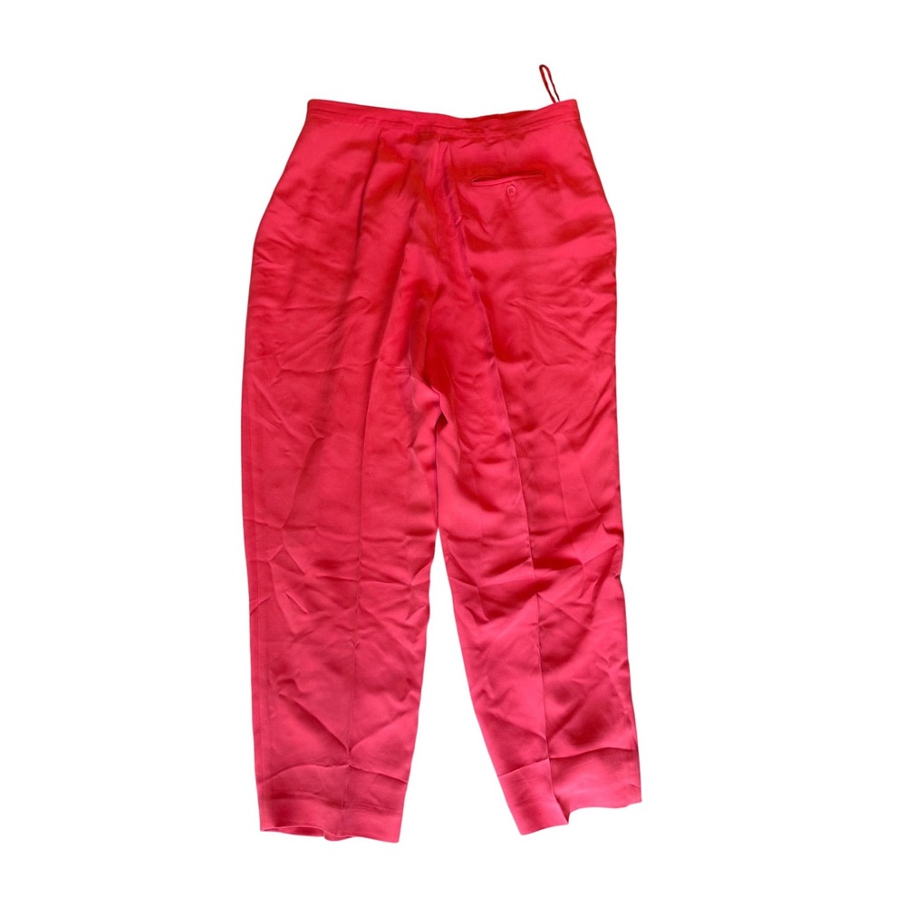 Jones New York Pink 100% Silk Pleated Dress Pants Trousers Womens Size 16 - Picture 2 of 5
